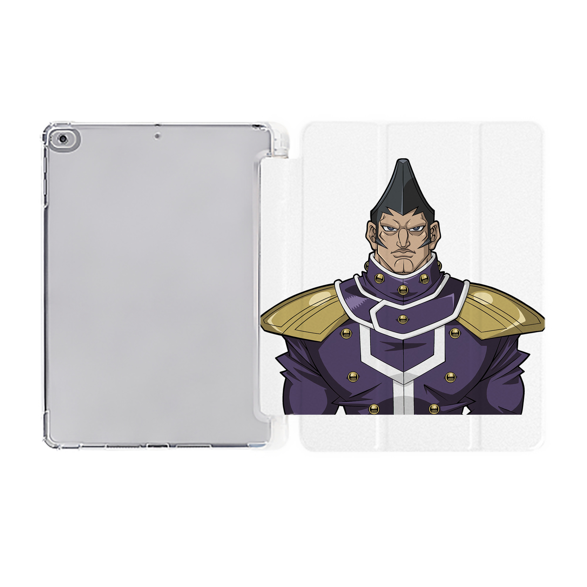 （画像用） 遊☆戯☆王 Yu-Gi-Oh! IPad ケース ペン収納付き 三つ折りスタンド PUレザー×シリコン 対応機種9.5/10.5/10.9インチ